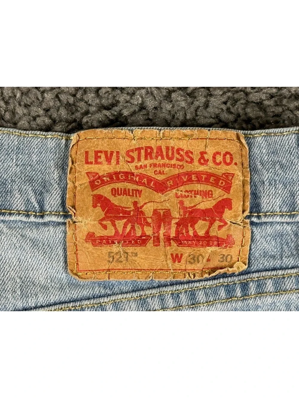Levi's 527 Jeans Mens Light Wash Slim Bootcut Stretch Denim Sz 30x30